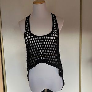 Forever 21 black fishnet top. Size S